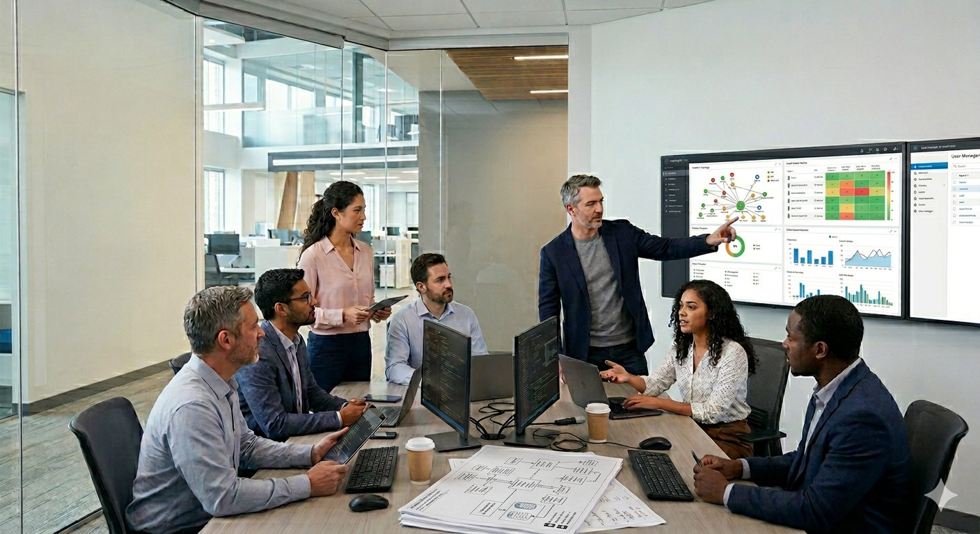 Wintech Site Team Collaborating on a Project
